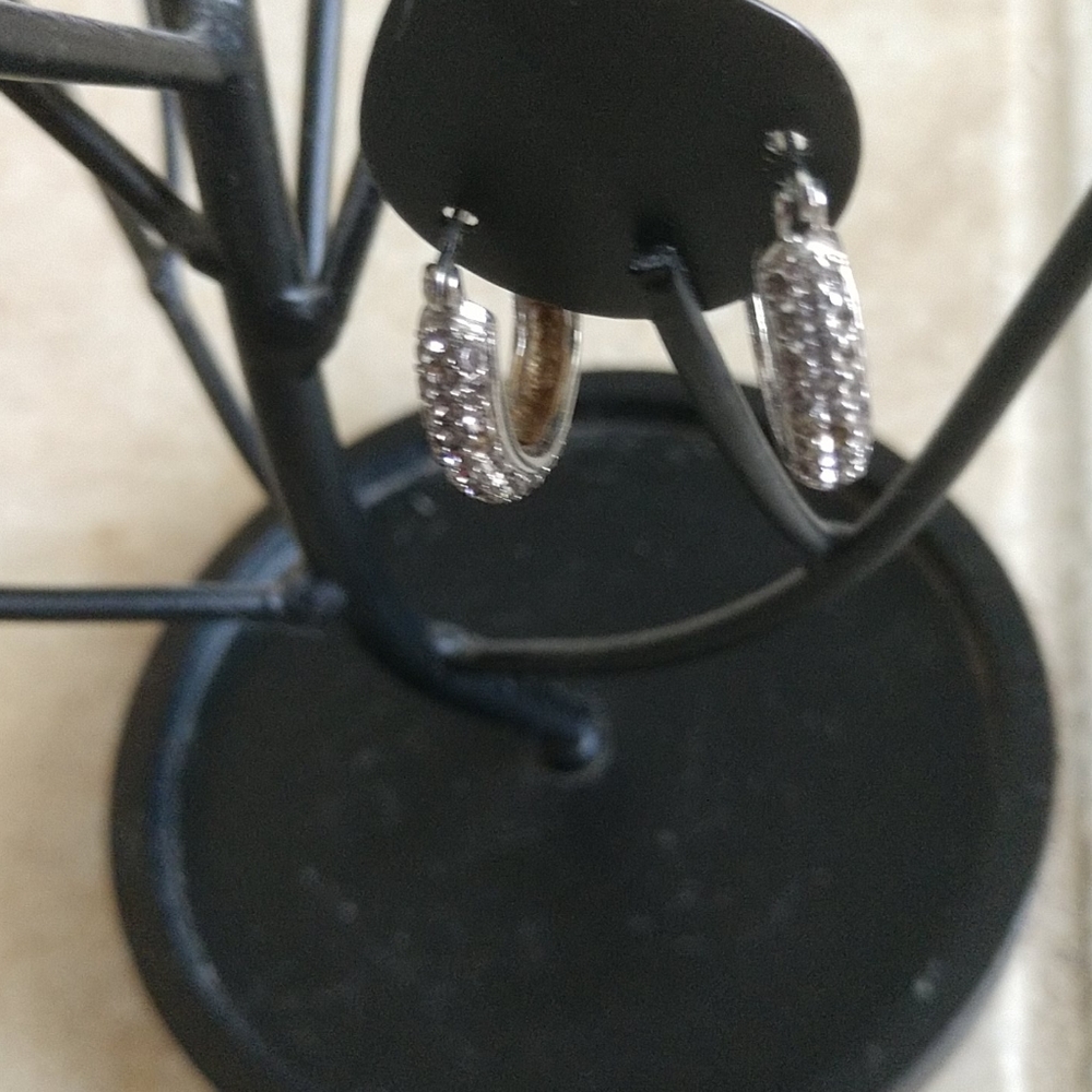 #6 COPY Small glittery hoop earrings